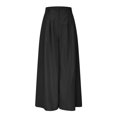 thumbnail image 4 of Timegard Dress Pants for Womens High Waisted Button Wide Leg Ruched Business Casual Trousers with Pockets, 4 of 6