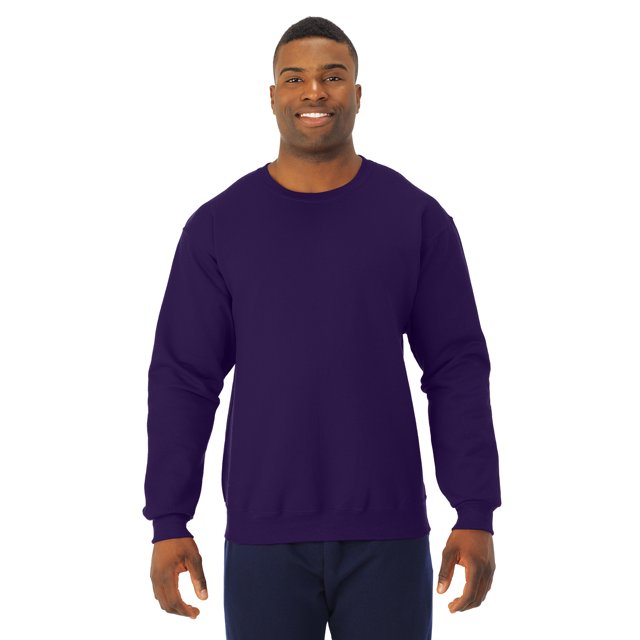 Jerzees Chandail Molletonné à Col Rond NuBlend pour Adulte, 4X, Violet Foncé