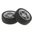 thumbnail image 1 of 2x Simulation Rubber RC Car Model Wheel Tire Tyre Spare Accessories Supplies 40mm, 1 of 8