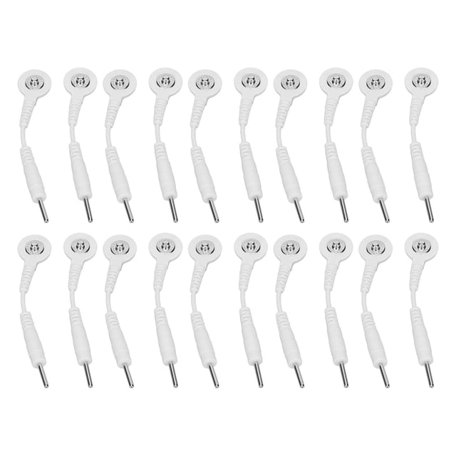 Button Electrode Wires, Electrode Wires White Easy Operation Reliable 20Pcs For Treatment Devices