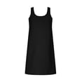 thumbnail image 4 of QIPOPIQ Robe Camis Sans Manches à Col Rond pour Femme Été Nouvelle Couleur Unie Ample et Confortable Robe Décontractée à Bretelles avec Bretelles Suspendues Robe à Col Rond Liquidation, 4 of 5