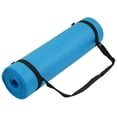 thumbnail image 1 of Fitvids 1/2-Inch Thick High Density Exercise Yoga Mat, Carrying Strap, Blue, 1 of 8