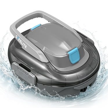 Steelite Nettoyeur de Piscine Robotisé Sans Fil, Aspirateur de Piscine Automatique avec Doubles Filtres, Autonomie de 120 Min, Stationnement Intelligent Autonome, Aspirateur Robot pour Piscine hors Terre jusqu'à 1076 Pi2