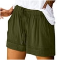 thumbnail image 2 of Soki Womens Plus Size Shorts Comfy Drawstring Casual Elastic Waist Pocket Loose Summer Shorts S-5XL, 2 of 7