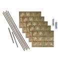 thumbnail image 1 of Fasade Traditional Style 4 Decorative Vinyl Backsplash Kit 15 sq ft Copper Fantasy, 1 of 6