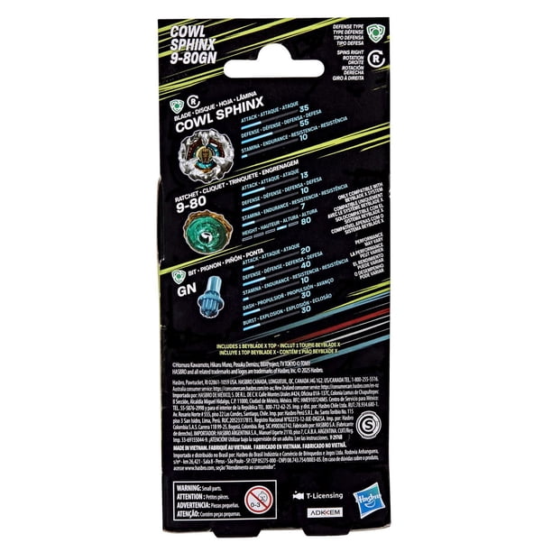 Beyblade X Booster Pack Cowl Sphinx 9-80GN - Walmart.ca