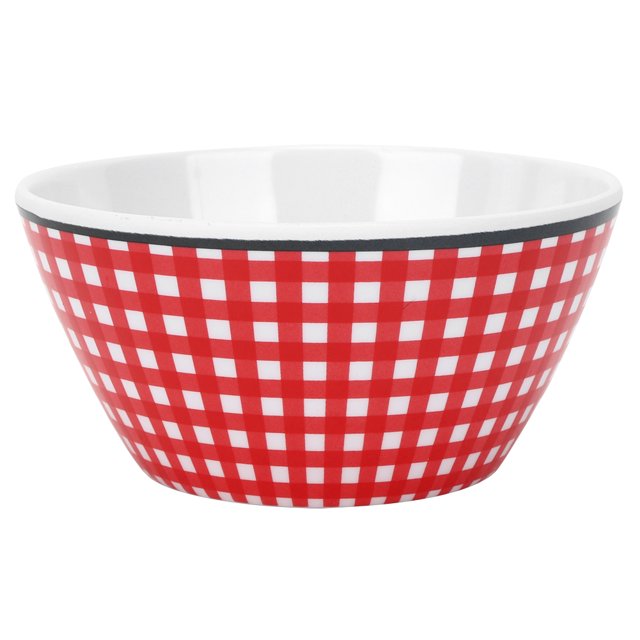 148x72mm Beau Modèle Alimentaire Bol Salade Récipient Vaisselle pour la Maison RestaurantRed Plaid