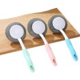 thumbnail image 4 of EeaseCA Handle Wire Brush Cleaning Ball Scourer Dish Washing Kitchen Cleaning (Blue), 4 of 6