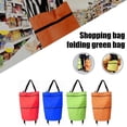 thumbnail image 3 of TUWABEII 2 In 1 Foldable Shopping Cart Grocery Cart With Wheels Shopping Bag Telescopic Storage Bag For Traveling Home Storage and Organization On clearance, 3 of 6