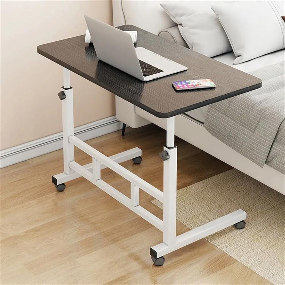 Standing Desk Adjustable Height, Mobile Stand Up Desk with Wheels, Small Computer Desk Rolling Desks