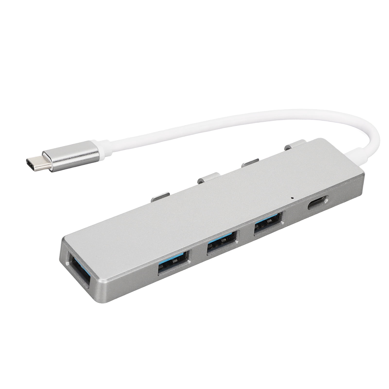 USB C To USB Hub, 1xUSB C Power Port Portable USB C Hub Multiport Adapter  For Laptop Silver