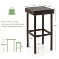 thumbnail image 2 of Gymax Patio 4 PCS Rattan Wicker Bar Stool Chairs Counter Height Barstools, 2 of 7