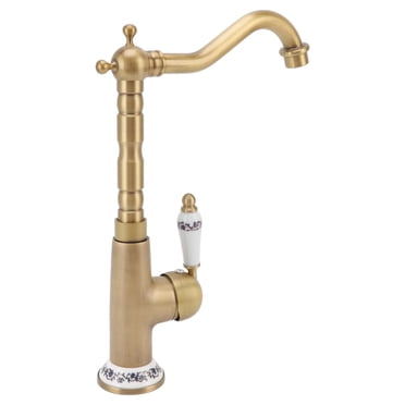 Brass Kitchen Faucet,Antique Kitchen Faucet Gold Kitchen Sink Faucet Kitchen Faucet Convenient Use