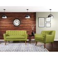 thumbnail image 2 of Mill Lane Chair in Green Fabric with Coffee Legs, 2 of 6