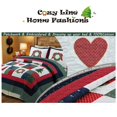 thumbnail image 3 of Cozy Line Home Fashions Noël True Patchwork Wreaths Pine Tree Stockings Rustic Reversible Quilt Bedding Ensemble, Coverlet Bedspread (Happy Noël, Grand - 3 Piece), 3 of 4