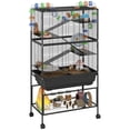 thumbnail image 1 of PawHut Grande Cage pour Hamster, Cage Roulante à 5 Niveaux pour Gerbille avec Tablette de Rangement, 1 of 10