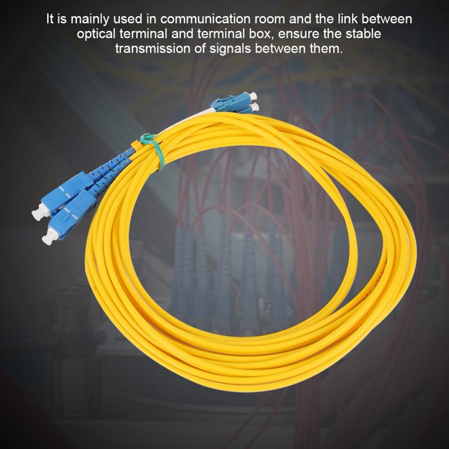 Câble à Fibre Optique, PVC Professionnel Pratique Câble de Raccordement à Fibre Optique pour la Transmission de Données à Fibre Optique pour la Transmission d'Images