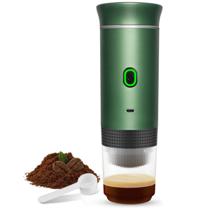 Wireless Electric Portable Espresso Coffee Machine Camping Coffee Maker Capsule Powder Travel Coffee Maker Green
