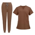 thumbnail image 2 of TISHITA Nursing Uniform Scrub Set Nurse Top and Pants V Neckline Clothes Work Suits S, 2 of 8