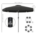 thumbnail image 3 of Outsunny Parasol de Patio Extérieur 8,5 Pi avec Inclinaison et Manivelle pour Terrasse et Jardin, 3 of 10