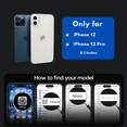 thumbnail image 2 of Entronix Heavy Duty Case For iPhone 12, 12 Pro, Translucent Matte Back, Magnetic Sturdy Case, Navy, 2 of 5