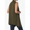 thumbnail image 4 of TheMogan Women's Long Vests Sleeveless Draped Lightweight Open Front Cardigan, 4 of 7