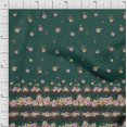 thumbnail image 1 of Soimoi Green Rayon Fabric Floral Panel Printed Craft Fabric by The Yard 42 Inch Wide, 1 of 5