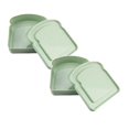 thumbnail image 1 of Oleegame 2PC Kids Snack Boxes For School Reusable Sandwich Containers Bread Snack Meals Plastic Shaped Food Storage Bread Boxes Green, 1 of 9