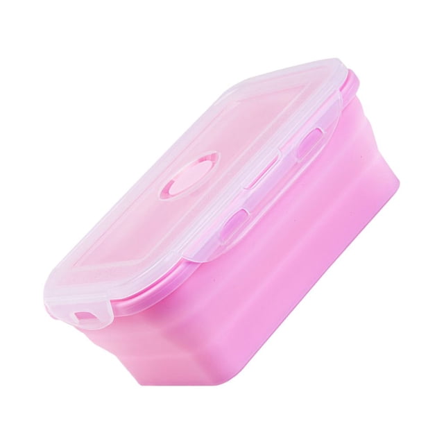 Becaristey Lightweight And Compact For On--Go With Strong Sealing And Tight Water Tightness Silica Gel Sealed Preservation Box pink 800ml 1Set