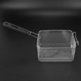 thumbnail image 3 of Stainless Steel Deep Fry Basket Rectangle Wire Mesh Strainer with Long Handle Frying Cooking Tool Food Presentation Tableware, 3 of 8