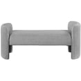 thumbnail image 4 of Meridian Furniture Peyton Grey Boucle Fabric Bench, 4 of 5