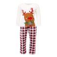 thumbnail image 2 of EIMELI Matching Family Christmas Pajamas Cute Deer Tops and Classic Plaid Pants Simple Color Collocation, 2 of 7