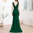 thumbnail image 4 of UPPADA Wedding Guest Dresses for Women One Shoulder Ruched Formal Evening Dress Wrap Ruffle Hem Dress Halter Bodycon Maxi Dress High Waist Party Prom Gown Cocktail Dress Daily Deal, 4 of 5
