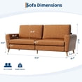 thumbnail image 3 of Canapé de 84 Po, Causeuse 3 Places pour Salon, Causeuse Moderne, Brun, 3 of 8