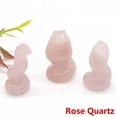 thumbnail image 4 of CHUANK Statue de Serpent de Guérison Sculptée en Quartz Naturel en Cristal Gemstone Mini Reiki - Quartz Rose, 4 of 6