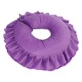 thumbnail image 1 of Beauty Salon Face Pillow, Skin Friendly U Shaped Neck Cushion 360° Protection Wavy Ruffle Design Comfortable  For Massage Traveling Purple, 1 of 8