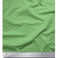 thumbnail image 1 of Soimoi Green Rayon Fabric Quaterfoil Damask Decor Fabric Printed Yard 42 Inch Wide, 1 of 3