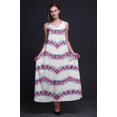 thumbnail image 2 of Bimba Robe Longue Maxi Imprimée en Rayonne Teinture sur Nœuds pour Femmes à Bretelles Spaghetti Ajustables Boho-Xxx-Grand, 2 of 5