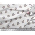 thumbnail image 3 of Soimoi Moss Georgette Fabric Floral Block Print Fabric by The Yard 42 Inch Wide, 3 of 5