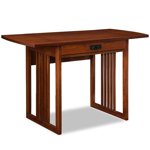 Leick Bureau en bois d'ordinateur en mission Chêne Chocolat
