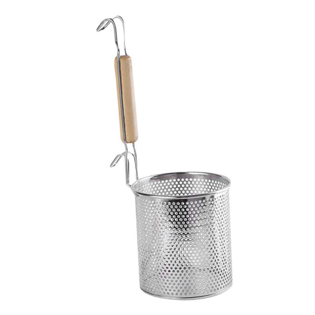 jifeng Kitchen Stainless Steel Noodle Strainer Basket for Dumpling Vegetables - 16cm