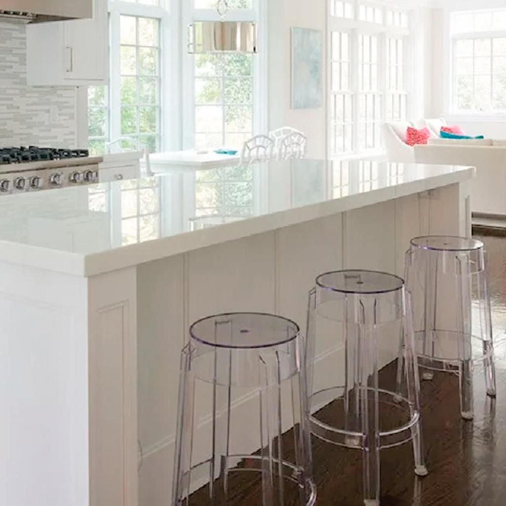Heavenly Collection Clear Plastic Counter Stool SET OF 3