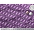 thumbnail image 2 of Soimoi Velvet Fabric Leaves & Floral Block Printed Fabric 1 Yard 58 Inch Wide, 2 of 3