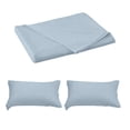 thumbnail image 2 of Chmadoxn Ensemble de Couvre-Lit Uni Bleu Pâle Lavable Polyester, 2 of 6