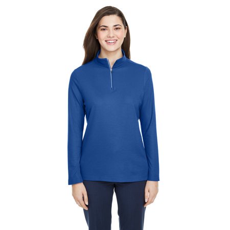 Core 365 Ladies' Fusion ChromaSoftâ„¢ Pique Quarter-Zip CE405W