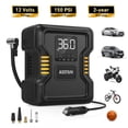 thumbnail image 1 of AstroAI 150PSI Tire Inflator, Portable Air Compressor Metal Cylinder Fast Inflation Pump with LED Light for Tires, 12V DC, 1 of 8