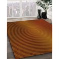 thumbnail image 3 of Ahgly Tapis Rond Lavable en Machine Intérieur Transitionnel Acajou Brun, 7 Pieds Rond, 3 of 7
