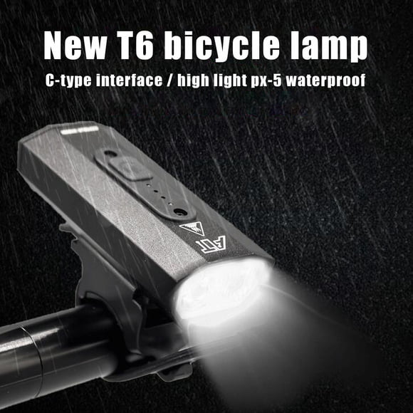 Vacemry USB Rechargeable Bike Light, LED Headlight Front Light with 6 Lighting Modes, Waterproof Bicycle Flashlight for Night Cycling Commuting Mountain Road Safety, USB Charging Tail Light Rear