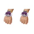 thumbnail image 4 of mmirethe Long-Lasting And Easy To Wear Wrist Corsage Stay Beautiful Throughout Event N7 Grape Purple 2Set, 4 of 6