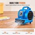 thumbnail image 3 of VEVOR Floor Blower 1360 RPM 600 CFM Air Mover with 4 Blowing Angles 3-Speeds, 3 of 8